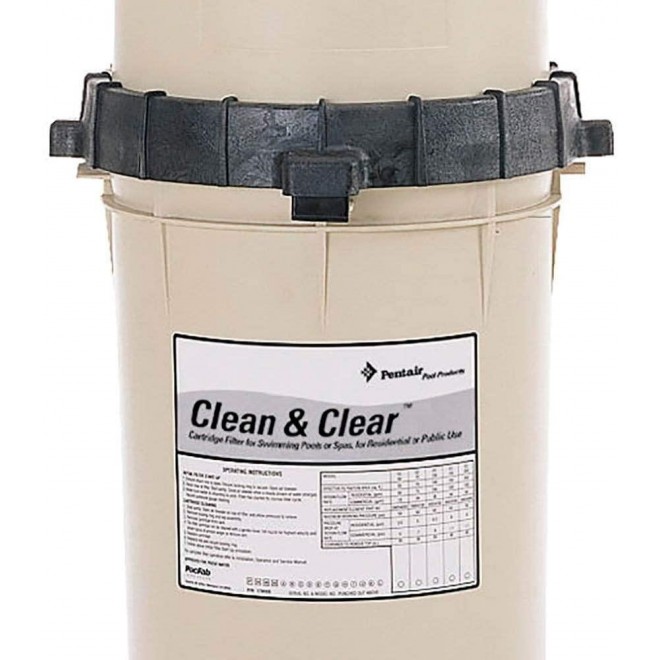 Pentair 160318 Clean & Clear Fiberglass Reinforced Polypropylene Tank Cartridge Pool Filter, 200 Square Feet, 200 GPM (Residential)
