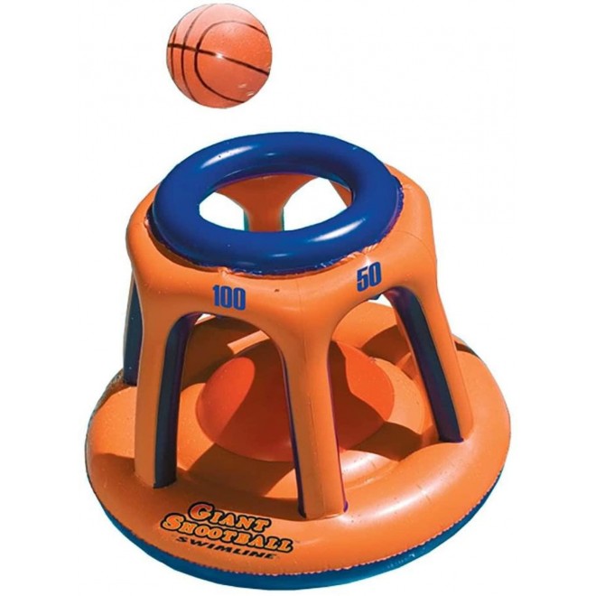 Intex Kool Splash Inflatable Swimming Pool Water Slide & Giant Basketball Hoop