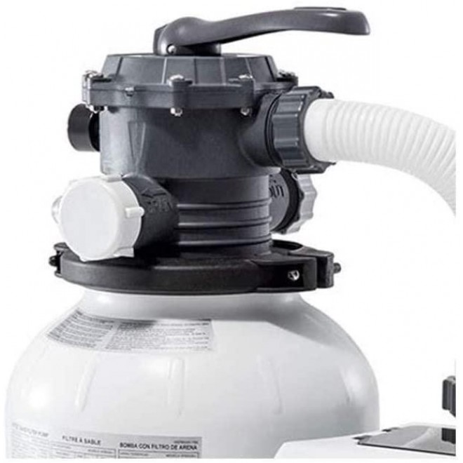 Intex 2100 GPH Above Ground Pool Sand Filter Pump w/ Automatic Pool Vacuum