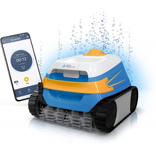 Aqua Products EVO614IQ Evo 614 iQ Automatic Robotic Cleaner with WiFi Connected App, Front and Back Brushes Designed to Climb, 60ft Cable with Swivel for In Ground Pools, Multicolor