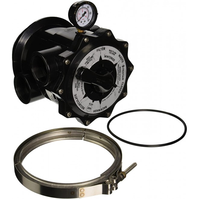 Pentair 261185 2-Inch 6-Way Clamp Style Valve Replacement Tagelus Pool and Spa Sand Filter
