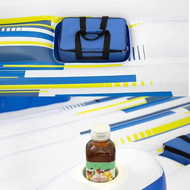 Inflatable Island Pool Float Holds, Floating Platform And Swim Dock, Party Toy Island Summer Beach Swimming Pool Party Game Pool Toy