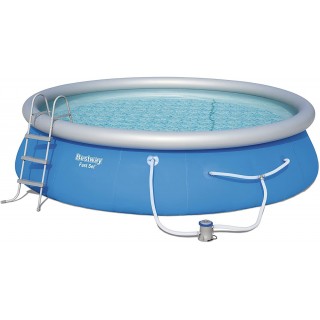 Bestway 57286E Fast Ground, 15ft x 42in | Pool Set Includes Filter Pump, Ladder, & Cover, 15' x 42