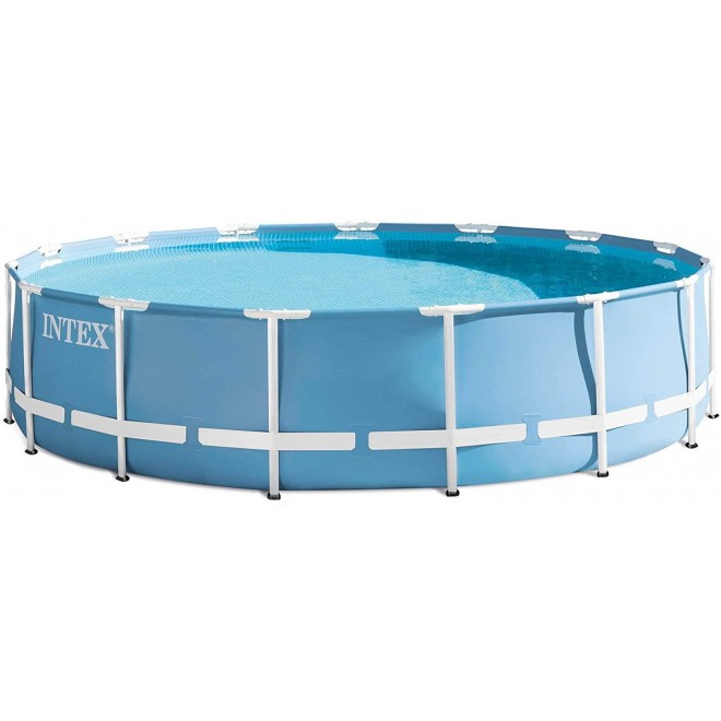Intex 15ft x 48in Prism Frame Pool Set with Ladder, Cover, & Pump