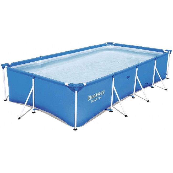Bestway 13ft x 7ft x 32in Rectangular Frame Above Ground Swimming Pool & Pump