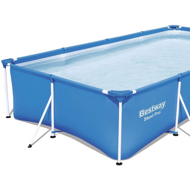 Bestway 13ft x 7ft x 32in Rectangular Frame Above Ground Swimming Pool & Pump