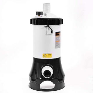 XtremepowerUS 75204-V Cartridge Filter System Built-in Pump 1,500 GPH for Above Ground Pools with Pressure Gauge, White/Black