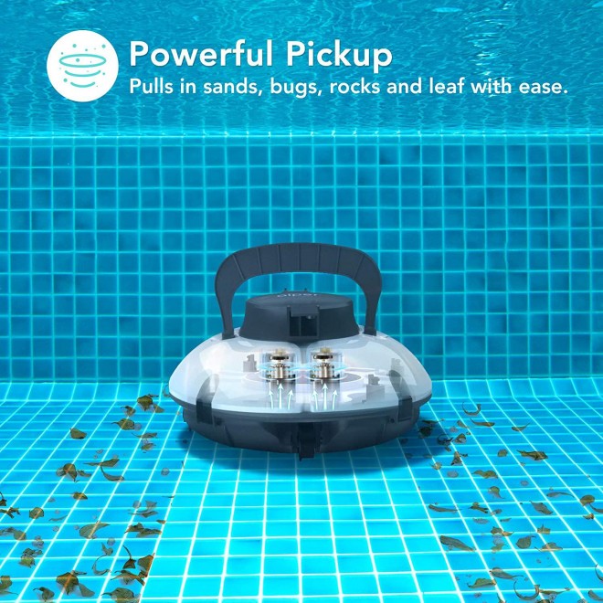 AIPER SMART Cordless Automatic Pool Cleaner, Strong Suction with 2pcs Upgraded Motors, Lightweight, IPX8 Waterproof, Auto-dock Robotic Pool Cleaner, Ideal for Above/In-ground Flat Pool Up to 538+Sq Ft