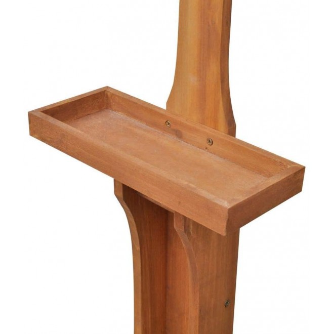 AYNEFY Outdoor Shower, Stand Portable Mobile Garden Camping Water Pressure Wooden Outdoor Bathing System for Swimming Pool Garden Patio Camping