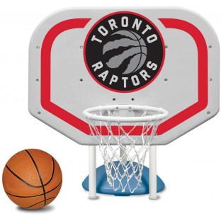 Poolmaster 72959 Toronto Raptors NBA Pro Rebounder-Style Poolside Basketball Game, White