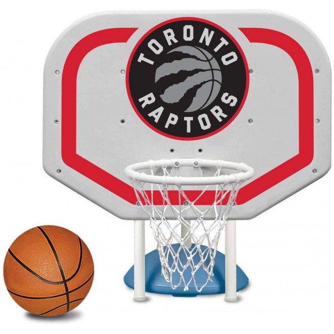 Poolmaster 72959 Toronto Raptors NBA Pro Rebounder-Style Poolside Basketball Game, White