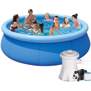 Above Ground Swimming Pools for Adults 12ft x 30in - Outdoor Pool Inflatable Poolsl for Kids Pools for Backyard - Inflatable Swimming Pool Adult Big Pool With Air & Filter Pump and Filter Cartridge