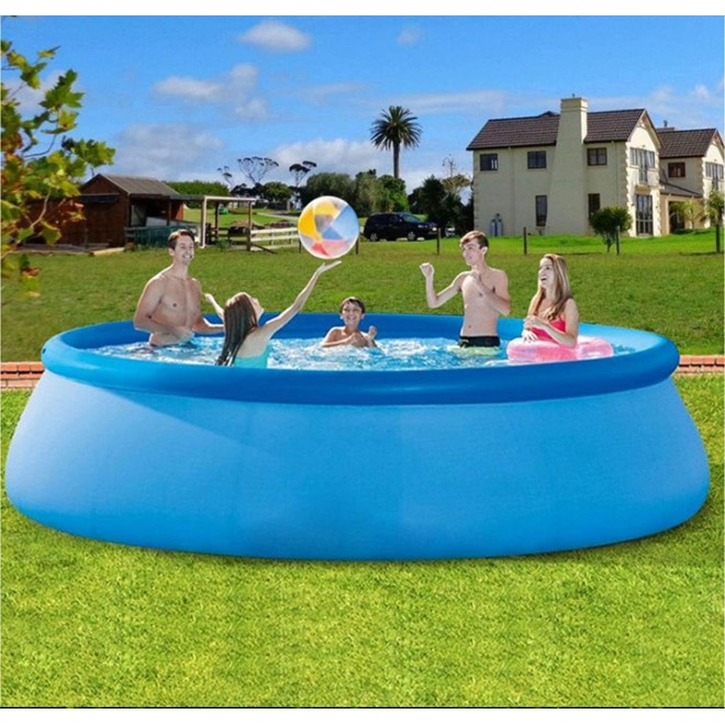 Above Ground Swimming Pools for Adults 12ft x 30in - Outdoor Pool Inflatable Poolsl for Kids Pools for Backyard - Inflatable Swimming Pool Adult Big Pool With Air & Filter Pump and Filter Cartridge