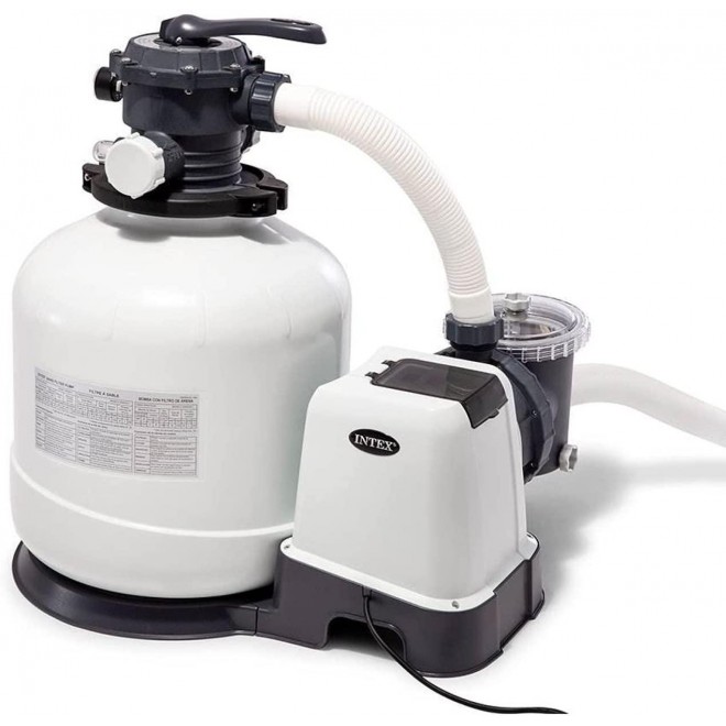 Intex 3000 GPH Above Ground Pool Sand Filter Pump w/ 1.5 Inch Pump Hose (2 Pack)
