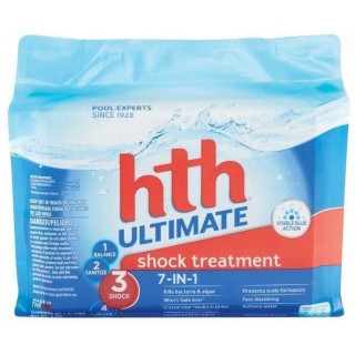 HTH 52014-06 Ultimate 7-in-1 Shock Treatment for Swimming Pools, 1-Pound, 36-Pack