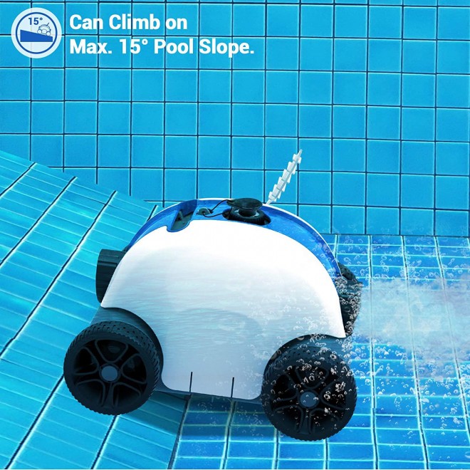 PAXCESS Cordless Automatic Pool Cleaner, Robotic Pool Cleaner with 5000mAh Rechargeable Battery, 60-90 Mins Working Time