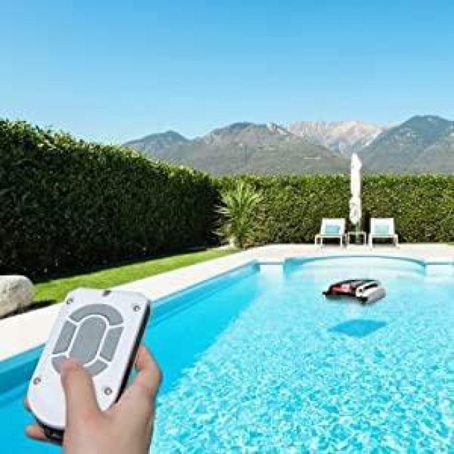 Instapark Betta Automatic Robotic Pool Cleaner Solar Powered Pool Skimmer - White