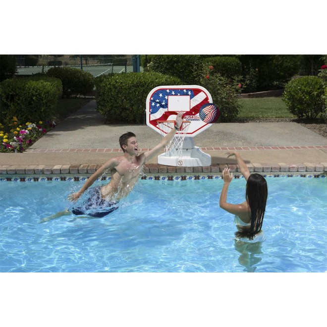 Poolmaster 72830 USA Competition Poolside Basketball Game, Blue