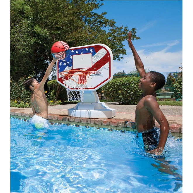 Poolmaster 72830 USA Competition Poolside Basketball Game, Blue