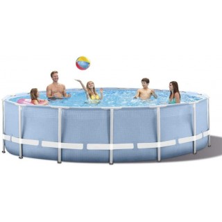 305×76 cm Metal Frame Pool Round Frame Above Ground Pool Pond Family Swimming Pool Metal Frame Structure Pool