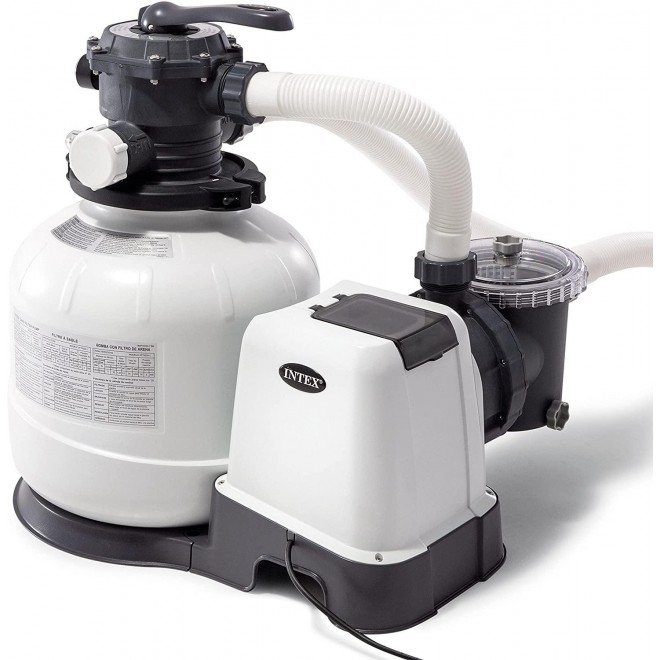 Intex 26647EG Intex-2800 Gph Sand Filter Pump W/GFCI (110-120 Volt) Pool, 14 in, light grey