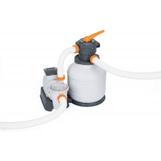 Bestway 58500E Flowclear 9,800 L Pump Sand Filter, White/Gray