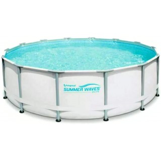 SW Summer Waves Elite 14'x42 Premium Frame Pool with Filter Pump System