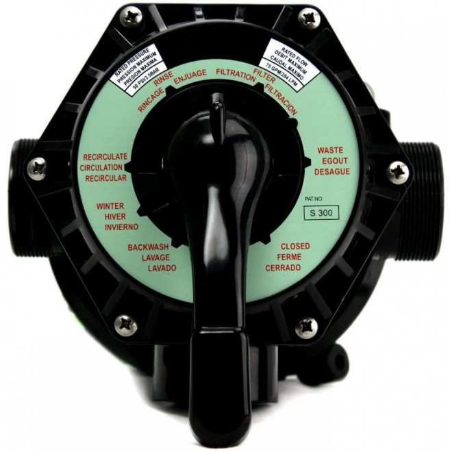 Rx Clear Radiant Sand Filter | for Above Ground Swimming Pools | 19 Inch Tank | 6-Position Valve | Comes with 1.5 Inch Threaded Connections | 175 Pound Sand Capacity | Up to 21,000 Gallons