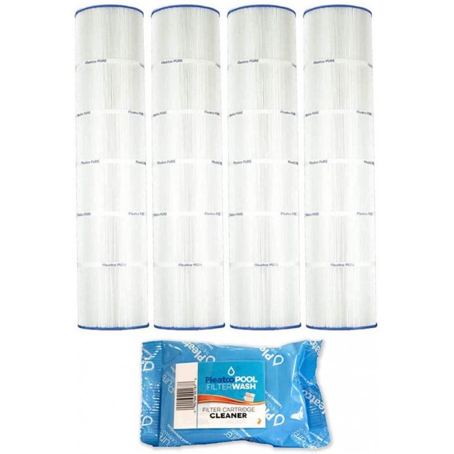 Pleatco Cartridge Filter PCC130-PAK4 Pack of 4 Pentair Clean & Clear Plus 520 Waterway CW425 w/ 1x Filter Wash