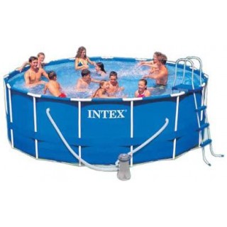Intex 15-Foot by 48-Inch Metal Frame Pool Set