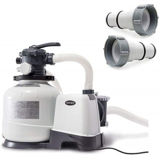 Intex 2800 GPH Above Ground Pool Sand Filter Pump w/Threaded Hose Adapter (Pair)