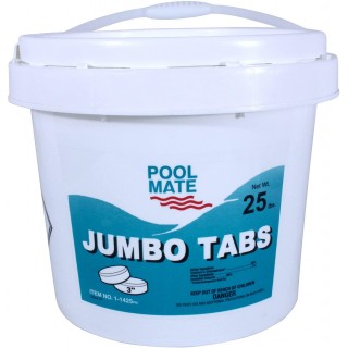 Pool Mate 1-1425 Jumbo 3-Inch Swimming Pool Chlorine Tablets, 25-Pounds