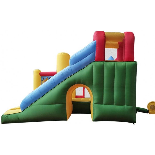 ALEKO BHPOOL Inflatable Commercial Bouncy Bounce House Jump and Slide Bouncer with Ball Pit and UL Approved Blower 10 x 10 x 7 Feet