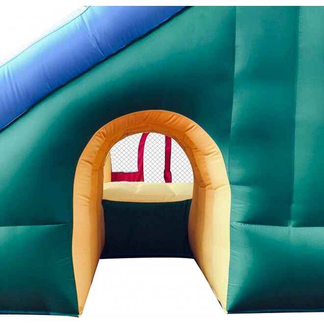 ALEKO BHPOOL Inflatable Commercial Bouncy Bounce House Jump and Slide Bouncer with Ball Pit and UL Approved Blower 10 x 10 x 7 Feet